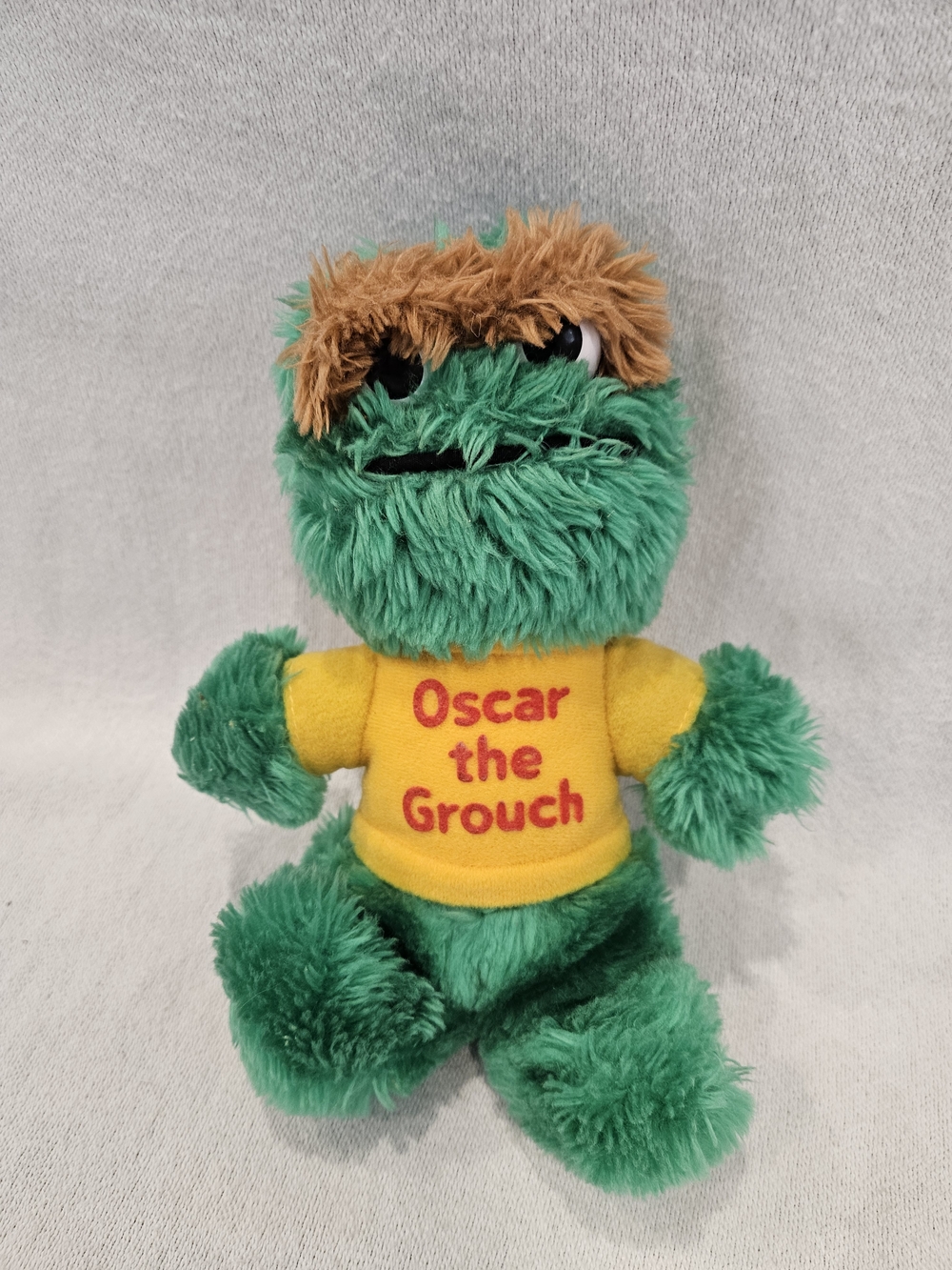 Vintage Playskool Sesame Street Oscar The Grouch Plush 1980's Hasbro Softies 8'' - Picture 6 of 8